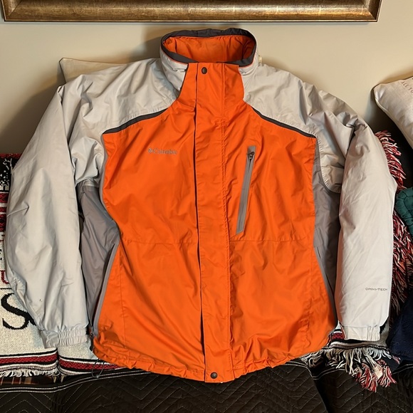 COLUMBIA Omni-Tech Orange Jacket Men’s XL - Picture 2 of 13
